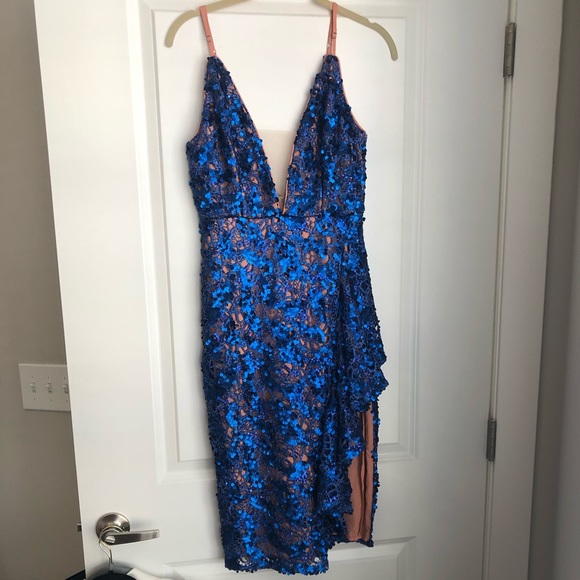 NBD Dresses & Skirts - New With Tags X by NBD Blue Sequin Dress